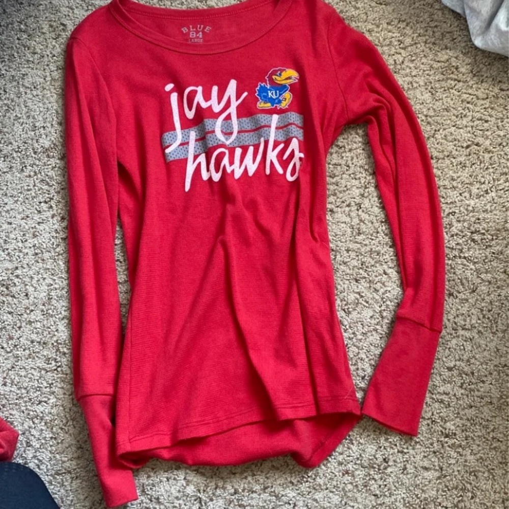 🎄Kansas Jayhawks long sleeve thermal tee